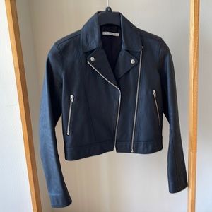T by Alexander Wang leather moto jacket. Size Small